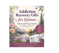 Addiction Recovery Gifs for woman Nature and Cute Animals Coloring Book