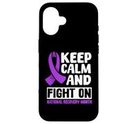 Addiction Recovery Support Dire Ruban Violet Coque pour iPhone 16