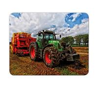 Addies Tapis de souris « agriculture » - Beau motif - Avec base en caoutchouc - 24 x 19 cm - Tracteur - Acker - Agriculteur
