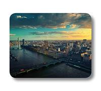 Addies Tapis de souris London "Westminster Palace" - Beau motif dans un emballage cadeau en cellophane fin avec dessous en caoutchouc - 240 x 190 mm