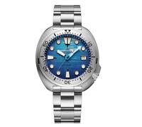 ADDIESDIVE Montre Automatique Homme NH35A Verre Saphir Luxueux Montre de plongée Tortue Montre analogique Homme - Bleu Marine