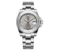 ADDIESDIVE Montre Automatique pour Hommes NH35A Verre Saphir Montre analogique pour Hommes Plongée 200m avec Bracelet en Acier Inoxydable AD2087