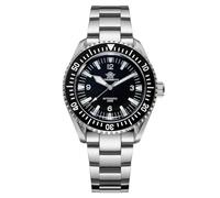 ADDIESDIVE Montre de plongée Homme 200m Water Resistant NH35A Synthetic Ceramic Bezel Sapphire BGW9 Automatic Diving Watch AD2056 Noir Acier