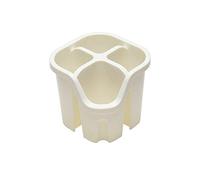 Addis 517940 Égouttoir à Couverts avec 4 Compartiments - Crème, 14 x 14 x 13 cm