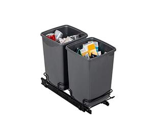Addis 518527 Lot de 20 bacs à déchets Doubles de 10 litres en Plastique recy ris Clair