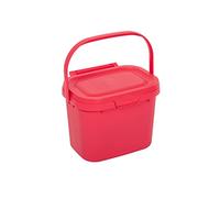 Addis 518536 - Poubelle à Compost à Usage Quotidien dans la Cuisine - bac au Couleur Grenadine de 4,5 l pour déchets Alimentaires