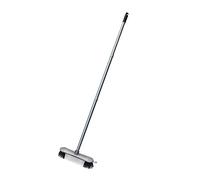 Addis Balai de Balayage d'intérieur en Plastique avec Poils en Nylon Rigide et 3 pièces Facile à Assembler Poignée en métal, Gris métallisé