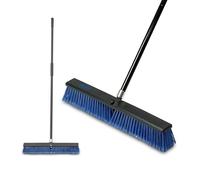 Addis Balai d'extérieur et terrasse - Brosse à tête inclinée Extra Large de 60 cm avec Poils rigides pour terrasse, allée, Jardin et Cour, pour sols en béton, carrelage en Bois, Bleu Noir