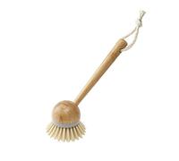 Addis Brosse à Vaisselle avec Finition en Bambou Naturel, Classique Style rétro, Naturel et Gris, Gris et Bois