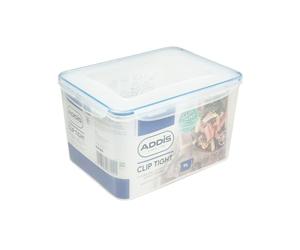 Addis Clip Tight Super Grande boîte de conservation alimentaire rectangulaire de 9 litres de haut en silicone hermétique sans BPA avec couvercle à verrouillage facile, transparent