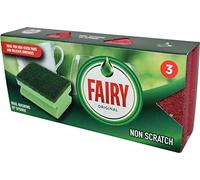 Addis Fairy Originals Lot de 3 éponges à récurer Anti-Rayures avec Cristaux Rouge Taille Unique