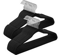 Addis Lot de 50 cintres en Velours de 45 cm, Solides et durables avec Crochets pivotants, pour Tous Les vêtements, Manteaux, Chemises, Costumes, Vestes, Noir