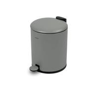 Addis Poubelle de salle de bain de 5 l - Poubelle à pédale à fermeture douce, élégante et compacte pour salle de bain et cuisine, durable et hygiénique avec seau intérieur amovible, gris
