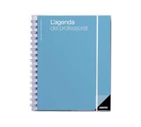 ADDITIO Agenda des enseignants | Planification trimestrielle | Vue hebdomadaire | Évaluation | Taille 16,5 x 21,5 cm | Catalan | Bleu