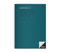ADDITIO Agenda G pour enseignant - Planning mensuel 16 mois annotations - Taille 19,5 x 28,5 cm - Espagnol - Bleu turquoise - Vert olive