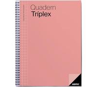 ADDITIO Cahier triplex pour enseignants, planification mensuelle et hebdomadaire, évaluation, mentorat, réunions, papier écologique, format 22,5 x 31 cm, catalan et corail