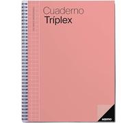 ADDITIO - Cahier triplex pour enseignants | Planification mensuelle et hebdomadaire | Évaluation | Tutorat | Réunions | Papier écologique | Taille 22,5 x 31 cm | Espagnol | Corail