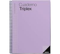 ADDITIO - Cahier triplex pour enseignants | Planification mensuelle et hebdomadaire | Évaluation | Tutorat | Réunions | Papier écologique | Taille 22,5 x 31 cm | Espagnol | Lilas