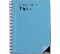 ADDITIO - Cahier triplex pour enseignants | Planification mensuelle et hebdomadaire | Évaluation | Tutorat | Réunions | Papier écologique | Taille 22,5 x 31 cm | Espagnol | Bleu