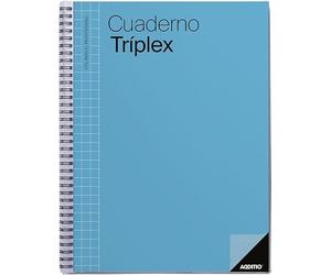 ADDITIO - Cahier triplex pour enseignants | Planification mensuelle et hebdomadaire | Évaluation | Tutorat | Réunions | Papier écologique | Taille 22,5 x 31 cm | Espagnol | Bleu