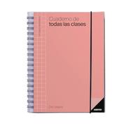 ADDITIO - Carnet de toutes les classes - 1 jour par page pour les enseignants - Planification quotidienne avec organisation par mois | Évaluation continue | Taille 17 x 24 cm | Espagnol | Corail