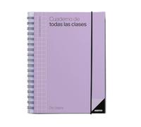 ADDITIO - Carnet de toutes les classes - 1 jour par page pour les enseignants - Planification quotidienne avec organisation par mois | Évaluation continue | Taille 17 x 24 cm | Espagnol | Lilas