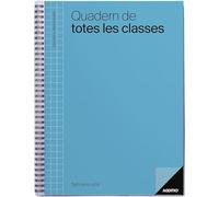 ADDITIO Carnet de toutes les classes semainier pour enseignants | Évaluation continue | Programmation hebdomadaire des cours | Format 22,5 x 31 cm | Catalan | Bleu