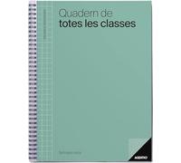 ADDITIO Carnet de toutes les classes semainier pour enseignants | Évaluation continue | Programmation hebdomadaire des cours | Format 22,5 x 31 cm | Catalan | Vert