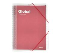 ADDITIO - Classeur Global pour les enseignants | Évaluation | Agenda | Tutorat | Réunions | Taille 24 x 32 cm | Espagnol | Rouge