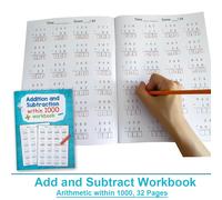 Addition et soustraction dans 1000 cahier d'exercices de mathématiques livre de formation à l'école primaire compétition arithmétique aides pédagogiques Montessori Arithmetic Workbook