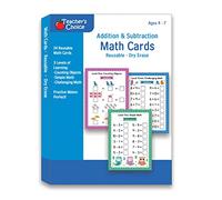 Addition & Soustraction Cartes effaçables à Sec, Feuilles de mathématiques réutilisables, éducation de l'enfance, Outils d'apprentissage, Cartes Flash mathématiques