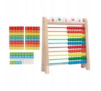 Additionner Soustraire Abacus Bords Lisses Avec Carte Numéro Dix 24,2 Cm X 7 Cm X 26,5 Cm