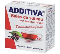 Additiva Baies Sureau Pour Boisson Chaude Complément Alimentaire 10 Sachets