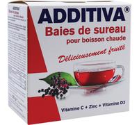 Additiva Baies Sureau Pour Boisson Chaude Complément Alimentaire 10 Sachets