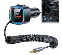 ADDLIVE Adaptateur Bluetooth 5.4 Voiture, Récepteur Bluetooth Jack 3.5 Voiture avec PD 30W & QC 12W, Auxiliaire Bluetooth Voiture, Adaptateur Bluetooth Jack 3.5mm, Kit Main Libre Voiture Bluetooth