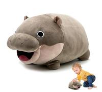 ADDLIVE Moo Deng Hippo Plush Toy, 22 X 12cm Peluche Hippopotame, Adorable Peluche Hippopotame Pygmée for Car Home Sofa Bedroom Decoration