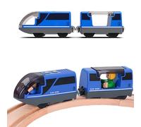 ADDLIVE Train Electrique Enfant, Train Electrique, TR-ain Enfant, TR-ain Jouet, TR-ain en Bois en-Fant Fenêtres Ouvrables, Locomotive Elec-Trique Magnétique, Jouets pour en-fants, Jouet en-Fant 3 Ans