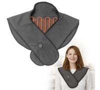Addliving Chauffe-épaules et cou électrique sans fil - Coussin chauffant pour la nuque et les épaules - Coussin chauffant infrarouge avec batterie et batterie externe 5000 mAh - Rechargeable avec