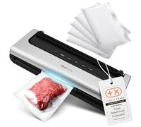 AddLiving Emballage sous vide | Machine sous vide alimentaire | Comprend 5 sacs sous vide (20 x 30 cm) | Fonction humide et sèche | Machine de scellage sous vide | Machine à souder à feuilles |
