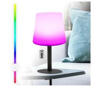 AddLiving Lampe LED - Lampe de chevet avec interrupteur à tirette - Intensité variable et sans fil - Lampe de table moderne pour salon et chambre à coucher - Veilleuse et décoration - Couleurs RVB -