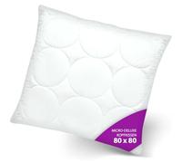 AddLiving Oreiller en micro deluxe - Rembourrage 100 % polyester - Housse en microfibre super douce - 80 x 80 cm - Respirant, hypoallergénique - Lavable jusqu'à 60 °C