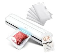 AddLiving Scellant sous vide | Scellant sous vide alimentaire | Comprend 5 sacs sous vide (20 x 30 cm) | Machine à sceller sous vide | Machine à souder à film | Fonction douce et raccord de tuyau |