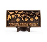 ADDMES DECORATIVE SIGNAGE pour maman, grand-mère, cadeau pour papa, amis, enseignants pour Noël, anniversaire, anniversaire de mariage, 30 x 18 cm (We Love You)