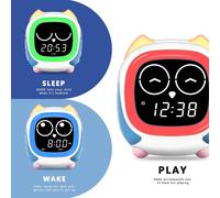 Addo Children's Alarm Clock Bedside Lamp With Simulation Sunrise/Sunset,Grow Trainer Watch For Children And Bluetooth Music Player,White Noises For Sleeping,Owl Alarm Clock