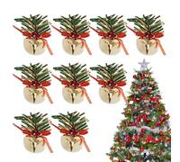 Addobbi a Campana di Natale - Piccole Decorazioni in Metallo con Fiocchi - Decor Ghirlande Campana Natalizie | Per Casa Salotto Balcone Porta Giardino Patio Cortile Fattoria