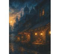 Address Book - Evening Streets: A personal journaling space to record the people and memories that light up your path.