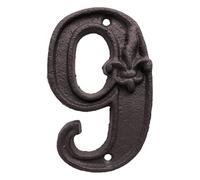 Address Numbers - Cast Iron Door Gate Mailbox House Numbers, Decorative Outdoor Metal Number, Plaques For Home Apartment Office Garden Entryway Wall Door SignEasy To Installation: