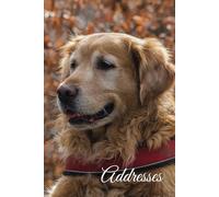 Address with Birthdays book: Golden Retriever Design Cover | address book with birthdays and anniversaries | Address log book for contacts | address and birthday organizer