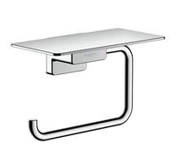 hansgrohe AddStoris Papierrollenhalter 41772000 avec étagère, montage mural, métal, chromé