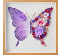 ADDWel Cadeau Anniversaire Femme Original - Cadeau Maman Papillon en Fleurs Éternelle, Rose Eternelle Romantique et Élégante, Idée Cadeau Saint Valentin Noel Fete des Meres Grand Mere ou Copine